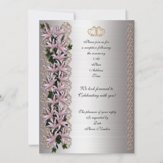 25周年の誓いアイビーとユリ 招待状 (裏面)