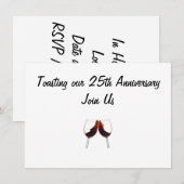 25周年を祝ってのご招待です 招待状 (正面/裏面)