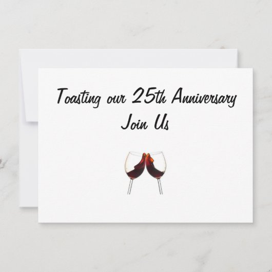 25周年を祝ってのご招待です 招待状 (正面)