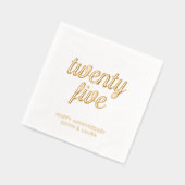 25周年エレガント金結婚箔ナプキンス 箔ナプキン (左)