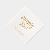 25周年エレガント金結婚箔ナプキンス 箔ナプキン (右)