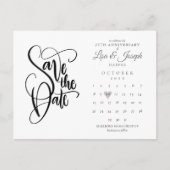 25周年カレンダーの愛ハートを保存 案内ポストカード (正面)