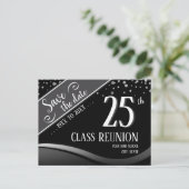 25周年クラス再会 エレガントブラック 案内ポストカード (スタンド正面)
