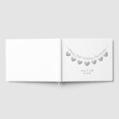 25周年シルバーウェディングのバンティングデザイン ゲストブック (全面)