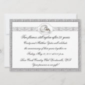 25周年シルバーウェディングアニバーサリーのお祝い 招待状 (正面)