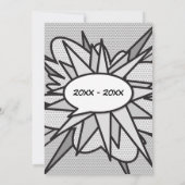 25周年シルバーウェディングアニバーサリー楽しいコミックブック 招待状 (裏面)