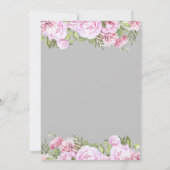 25周年シルバーウェディングアニバーサリー ローズ フラワーリング 招待状 (裏面)