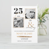 25周年シルバーウェディングアニバーサリー Then & Now 25 招待状 (スタンド正面)