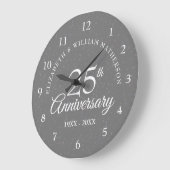 25周年シルバースターダスト ラージ壁時計 (傾斜)