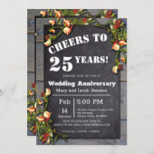 25周年チョークボード花枠 招待状 (正面/裏面)