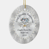 25周年パーソナライズされたオーナメント セラミックオーナメント (右)