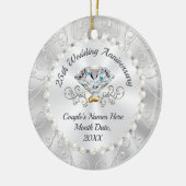 25周年パーソナライズされたオーナメント セラミックオーナメント (左)