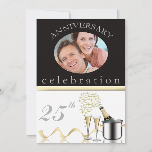 25周年パーティの招待状と写真 招待状 (正面)