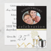 25周年パーティの招待状と写真 招待状 (正面/裏面)