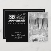 25周年パーティの招待状パーソナライズされた- 招待状 (正面/裏面)