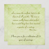 25周年パーティーマークトウェイン引用文 招待状 (正面/裏面)
