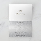 25周年パーティー招待状 シルバーハート サンキューカード (内部)