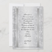 25周年パーティー招待状(シルバー) 招待状 (裏面)