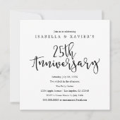 25周年パーティー招待状 招待状 (正面)