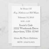 25周年パーティー招待状 招待状 (裏面)