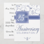 25周年パーティー招待状 招待状 (正面/裏面)