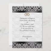25周年パーティー招待状 黒と白 招待状 (裏面)
