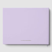 25周年パーティー、名前、紫の花 ゲストブック (裏面)