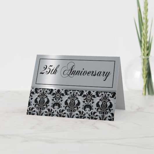 25周年パーティー(Chaucer/シルバー ブラック) 招待状 (正面)