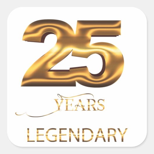 25周年伝説ステッカー スクエアシール (正面)