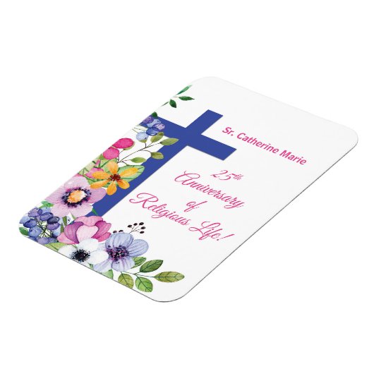 25周年修道院宗教生活をパーソナライズ マグネット (左側)