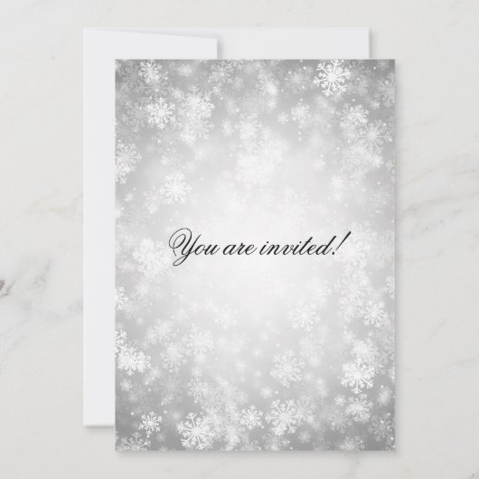 25周年冬結婚のワンダーランドシルバー 招待状 (裏面)