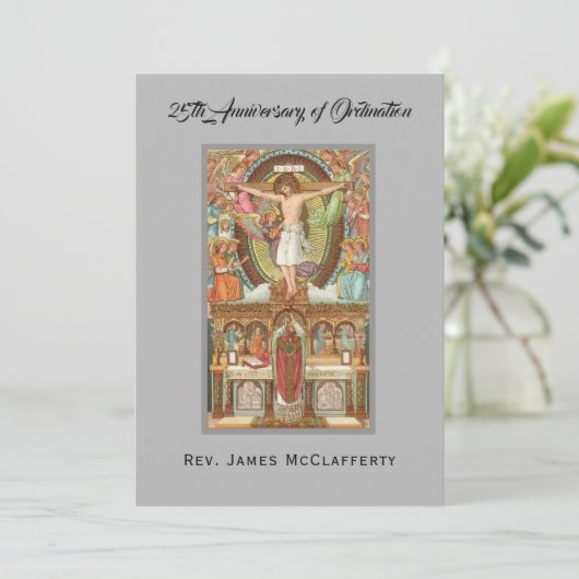 25周年司祭就任記念祝祭 招待状 (スタンド正面)