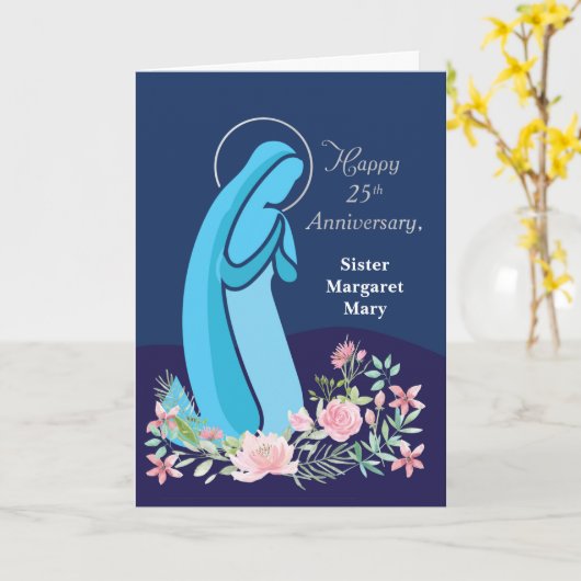 25周年宗教生活 カード (黄色い花)