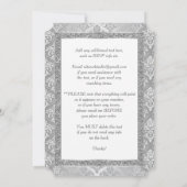 25周年招待状 | 偽銀の輝き 招待状 (裏面)