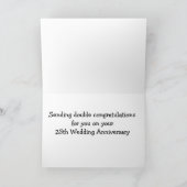 **25周年結婚おめでとう** カード (内部)