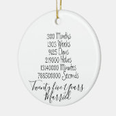 25周年結婚した25th結婚 セラミックオーナメント (左)