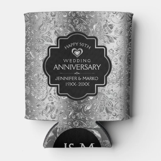 25周年結婚と金ゴールドフローラの低下 缶クーラー (正面)