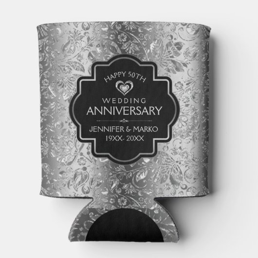 25周年結婚と金ゴールドフローラの低下 缶クーラー (裏面)