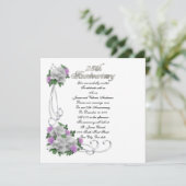 25周年結婚の誓いを更新ホワイトローズ 招待状 (スタンド正面)