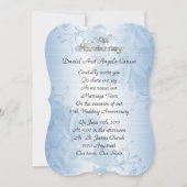 25周年結婚の誓いブルーサテン 招待状 (正面)