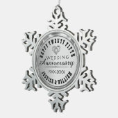 25周年結婚を迎える スノーフレークピューターオーナメント (右)