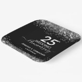 25周年結婚グリッター ペーパープレート (傾斜あり)