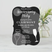 25周年結婚パーティの招待状テンプレート 招待状 (スタンド正面)