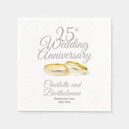 25周年結婚パーティー スタンダードカクテルナプキン