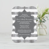 25周年結婚式招待状 - 白、グレー 招待状 (スタンド正面)