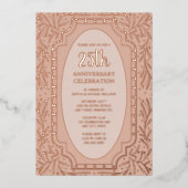 25周年結婚招待状フローラエレガント 箔招待状 (正面)