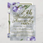 25周年結婚招待状 セーブザデート (正面/裏面)