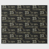 25周年結婚文字 ラッピングペーパー (フラット)