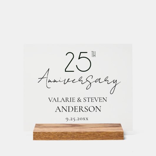 25周年結婚歓迎 アクリルサイン (正面)