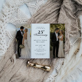 25周年結婚記念の昔と今の写真 招待状